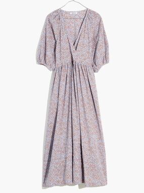 Madewell Marianna Puff-Sleeve Midi Dress in Dream-On Daisies Womens Size S